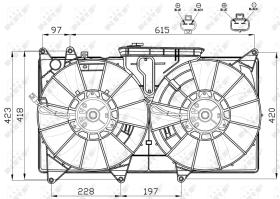 Nrf 47511 - VENTILADOR LEXUS IS 300 01-