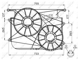 Nrf 47535 - VENTILADOR CHEVROLET CAPTIVA 06-