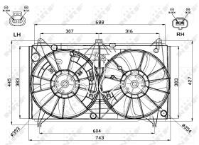 Nrf 47567 - VENTILADOR LEXUS GS460, 600H
