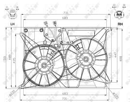 Nrf 47574 - VENTILADOR SUBARU TRIBICA