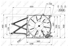 Nrf 47582 - VENTILADOR OPEL VAUXHALL ASTRA 98-