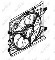 Nrf 47597 - VENTILADOR FIAT PANDA 1.3 MULTIJET