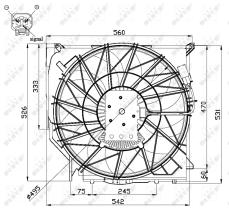 Nrf 47672 - VENTILADOR BMW X3 DI 08-