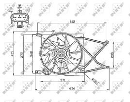 Nrf 47749 - VENTILADOR OPEL ZAFIRA 02/1999>