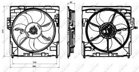 Nrf 47864 - VENTILADOR BMW X5 3.0-4.8L