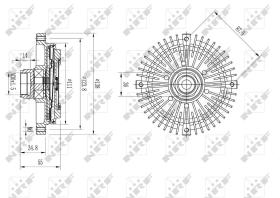 Nrf 49595 - EMBRAGUE VENTILADOR MERCEDES C220 0