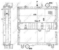 Nrf 503345 - RADIADOR CU JOHN DEERE 1350/ 1550/