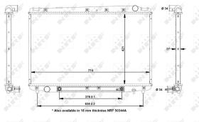 Nrf 50344 - RADIADOR ALU BRAZED LEXUS ES 300 91