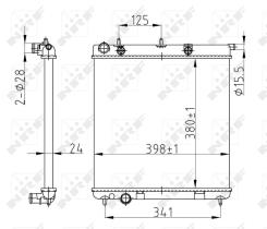 Nrf 50429A - RADIADOR ALU MECHAN CITROEN C2 03-