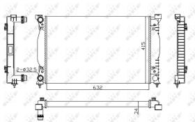 Nrf 50539A - RADIADOR ALU MECHAN AUDI A4 00-