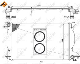 Nrf 50540 - RADIADOR ALU BRAZED AUDI A4 00-
