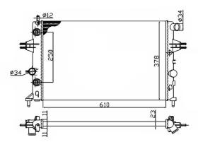 Nrf 50562A - RADIADOR ALU MECHAN OPEL VAUXHALL A
