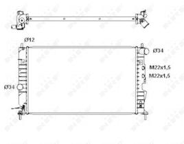 Nrf 50563 - RADIADOR ALU BRAZED OPEL VAUXHALL V