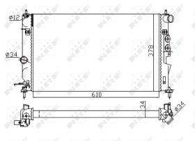 Nrf 50563A - RADIADOR ALU MECHAN OPEL VAUXHALL V