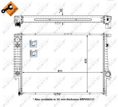 Nrf 50566 - RADIADOR ALU BRAZED BMW 530I 88-