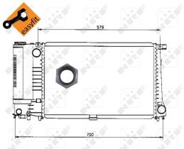 Nrf 50568 - RADIADOR ALU BRAZED BMW 520I 89-