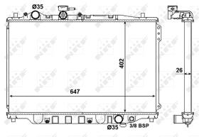 Nrf 506518 - RADIADOR ALU BRAZED FORD PROBE 88-