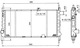 Nrf 506601 - RADIADOR OPEL - VAUXHALL KADETT E -