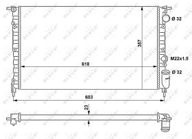 Nrf 507465 - RADIADOR ALU MECHAN RENAULT 21 86-