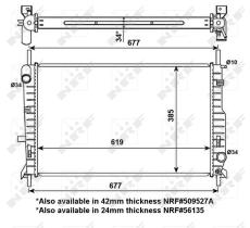Nrf 509527 - RADIADOR ALU BRAZED FORD COUGAR 98-