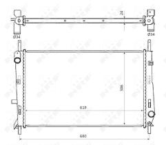 Nrf 509528 - RADIADOR ALU BRAZED FORD COUGAR 98-