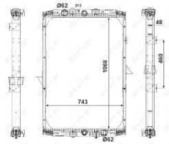 Nrf 509541 - RADIADOR ALU BRAZED DAF 95XF XF95 9