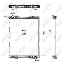 Nrf 509743 - RADIADOR ALU BRAZED SCANIA P 04-