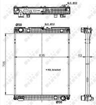 Nrf 509872 - RADIADOR ALU BRAZED MAN TGL 05