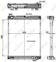 Nrf 509873 - RADIADOR ALU BRAZED MAN TGL 05