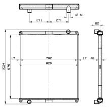 Nrf 509921 - RADIADOR ALU BRAZED VOLVO B12B 92-