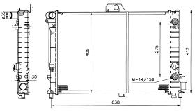 Nrf 514141 - RADIADOR ALU BRAZED SAAB 9000 84-