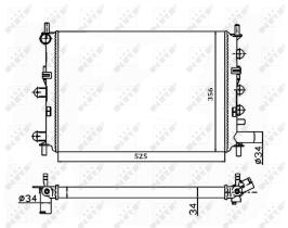 Nrf 514436A - RADIADOR ALU MECHAN FORD ESCORT 55