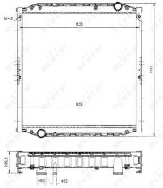 Nrf 51569A - RADIADOR ALU BRAZED MAN L2000 93-