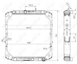 Nrf 51573 - RADIADOR ALU BRAZED MERCEDES LK/LN2