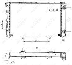 Nrf 516580 - RADIADOR ALU BRAZED MERCEDES 190 W2