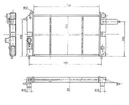 Nrf 516611 - RADIADOR OPEL - VAUXHALL VECTRA 1.4