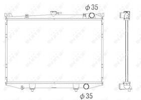 Nrf 516842 - RADIADOR ALU BRAZED NISSAN PICK UP