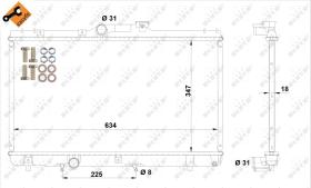 Nrf 517588 - RADIADOR ALU BRAZED TOYOTA CARINA E