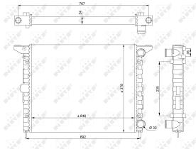 Nrf 519522 - RADIADOR ALU MECHAN FORD GALAXY 95-