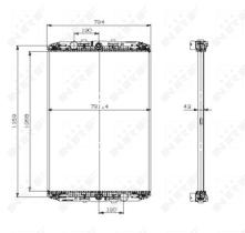 Nrf 519541 - RADIADOR ALU BRAZED DAF 95XF XF95 9