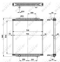 Nrf 519563 - RADIADOR ALU BRAZED RENAULT TRUCKS