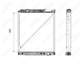 Nrf 519576 - RADIADOR ALU BRAZED MERCEDES ACTROS