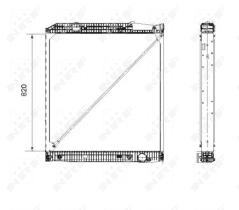 Nrf 519579 - RADIADOR ALU BRAZED MERCEDES ACTROS
