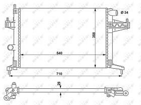 Nrf 519596 - RADIADOR ALU MECHAN OPEL VAUXHALL C
