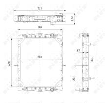 Nrf 519744 - RADIADOR ALU BRAZED DAF LF55 01-