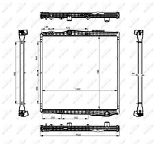 Nrf 519895 - RADIADOR ALU BRAZED SCANIA P/G/R/T