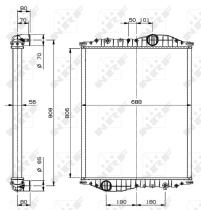 Nrf 519908 - RADIADOR ALU BRAZED MAN NEOPLAN BUS