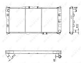 Nrf 52017 - RADIADOR ALU BRAZED MAZDA 323F 94-