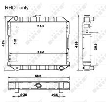 Nrf 52038 - RADIADOR CU NISSAN VANETTE 86-