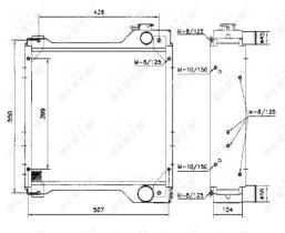 Nrf 52105 - RADIADOR CU CASE IH MODERNA